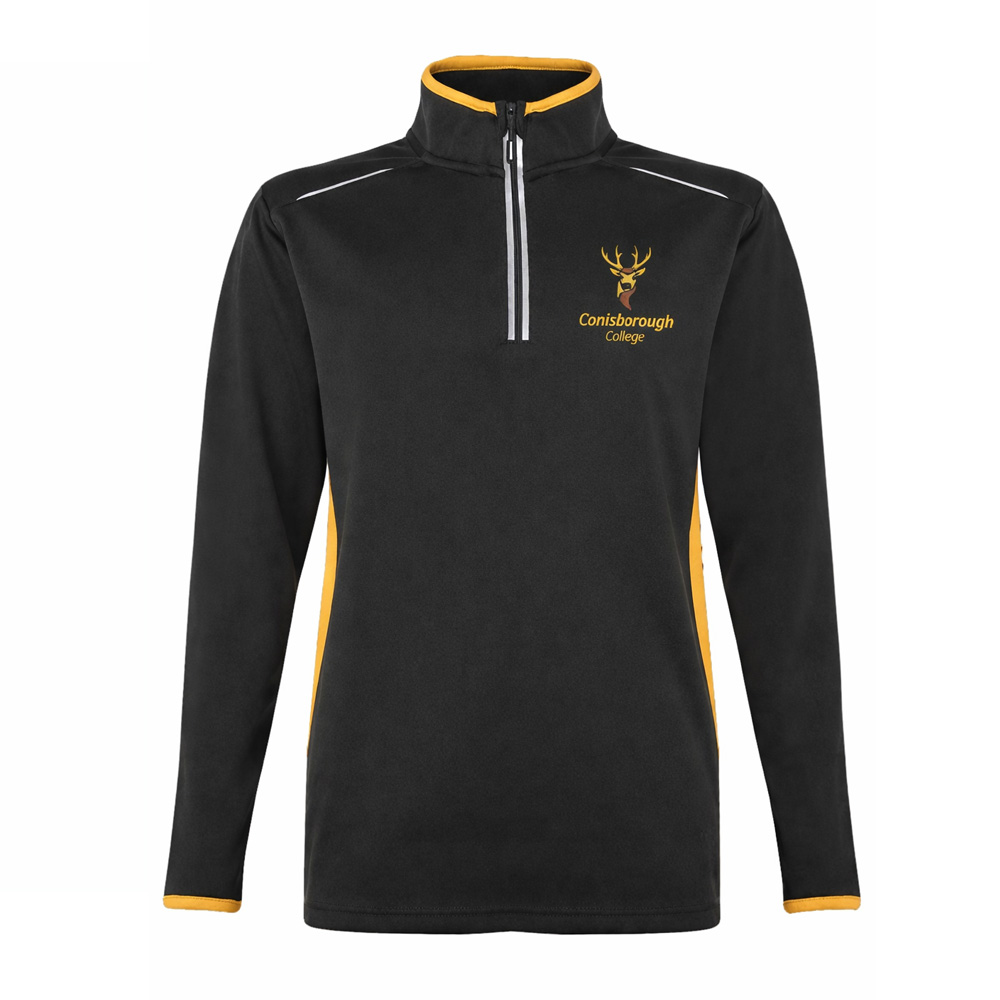 Conisborough College Sports 1/4 Zip Top with Logo